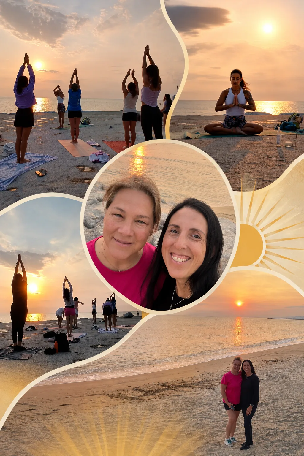 Collage del evento Leo Astrología y Yoga del 26 de julio de 2026 en Playa Bogatell